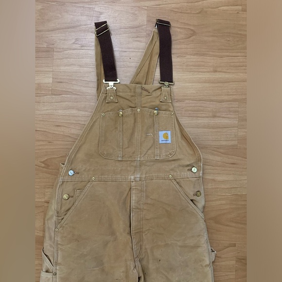 🏷️Vintage Carhartt Double-Knee Insulated Workwear Overalls (36x30) - Picture 3 of 11